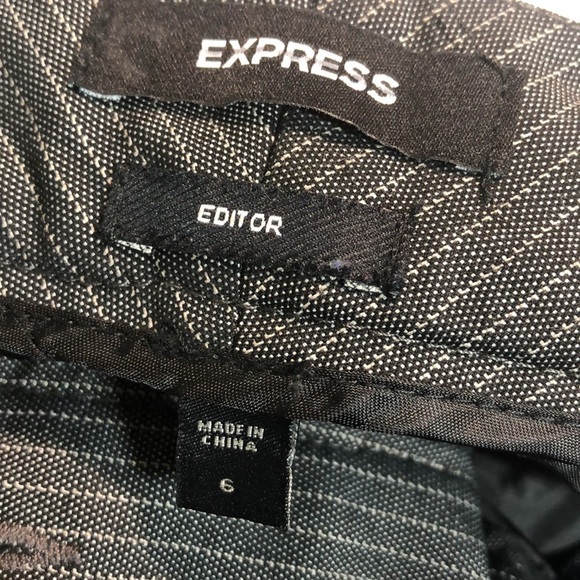 Express editor gray, size 6, pants with straight vertical lines - Picture 9 of 12